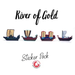 Meeple Stickers: zestaw naklejek do Rzeka Złota