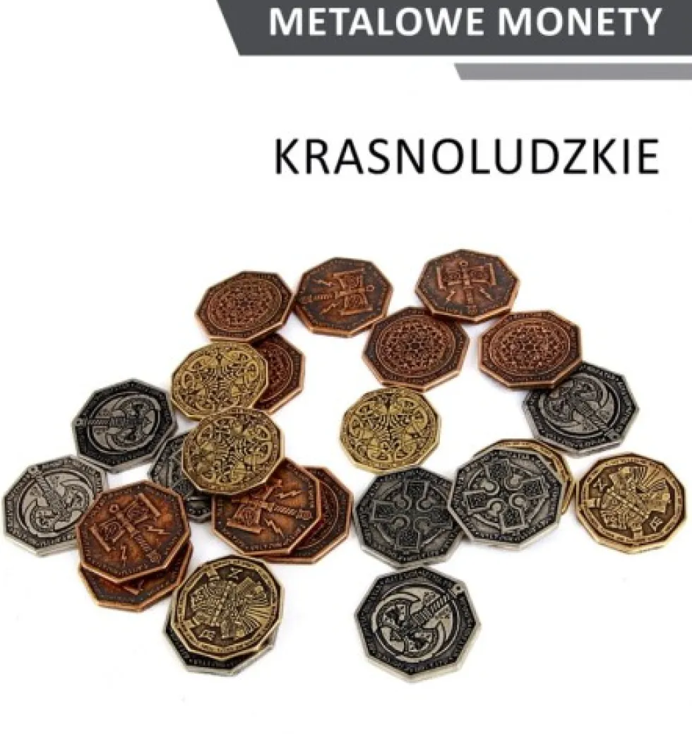 Metalowe monety - Krasnoludzkie (zestaw 20 monet)