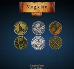 Metalowe monety - Magician (zestaw 24 monet)