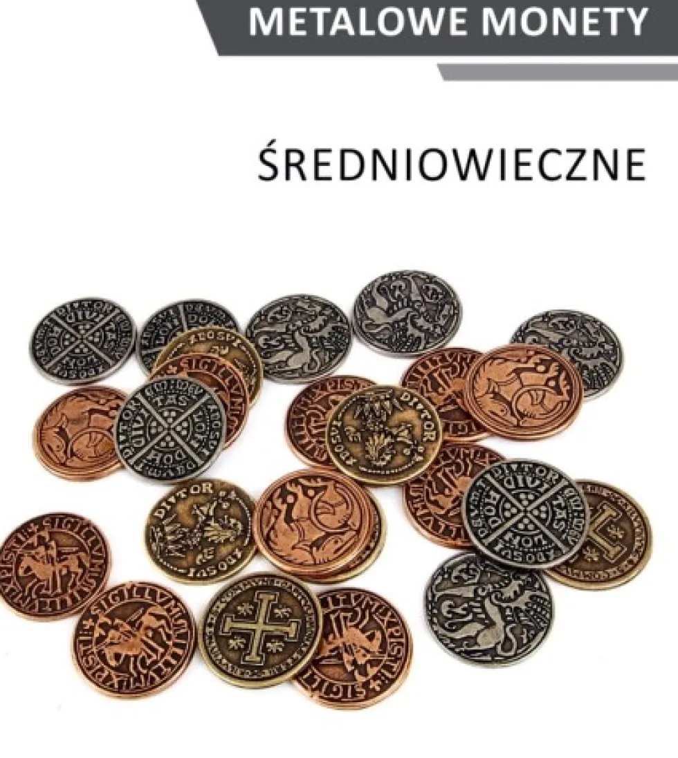 Metalowe monety - Średniowieczne (zestaw 20 monet)