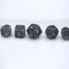 Mini Metal RPG Dice Set - Ancient Silver