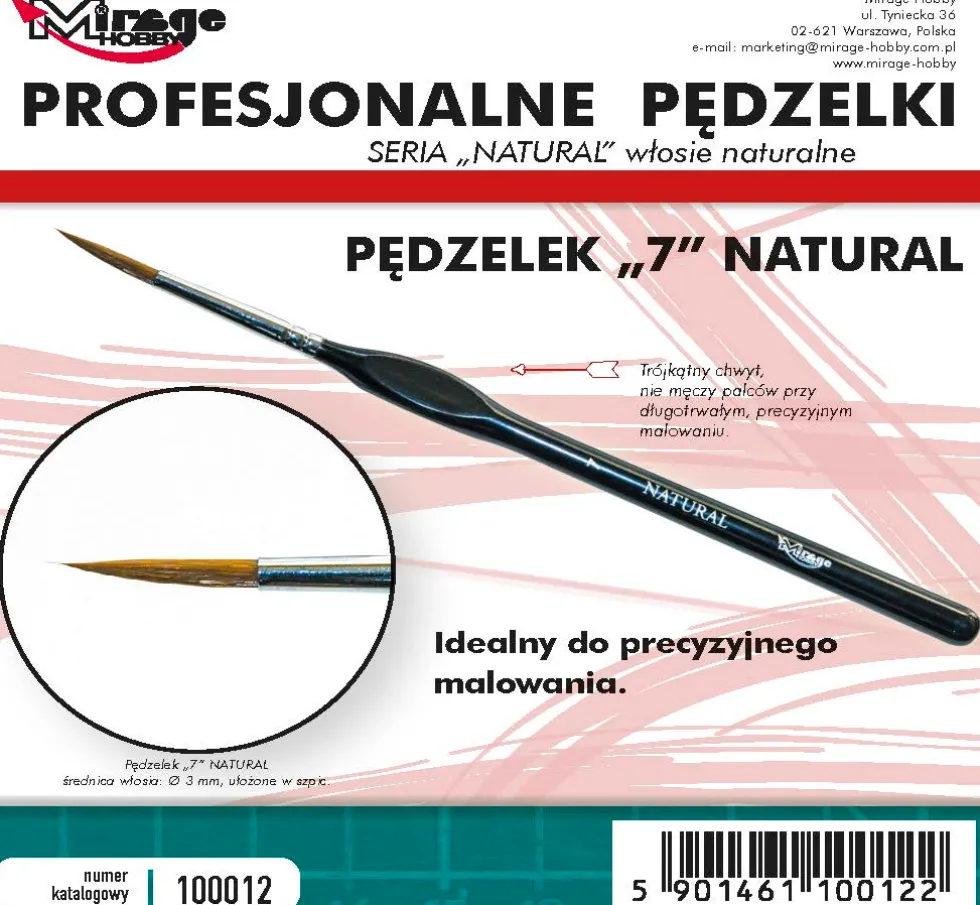 Mirage Hobby: Pędzel Natural "7" (włosie naturalne)