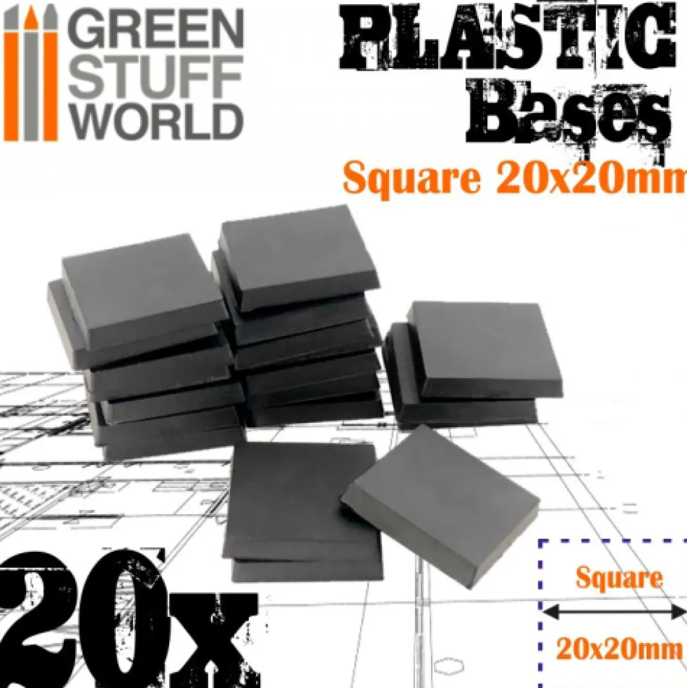 Plastikowe bazy kwadratowe 20x20 mm