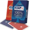 Plastikowe karty do gry Fournier EPT (czerwone)