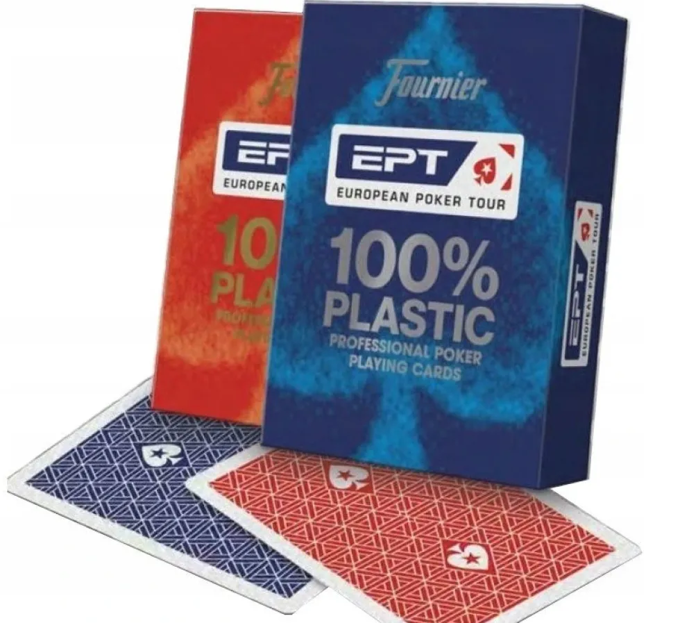 Plastikowe karty do gry Fournier EPT (czerwone)