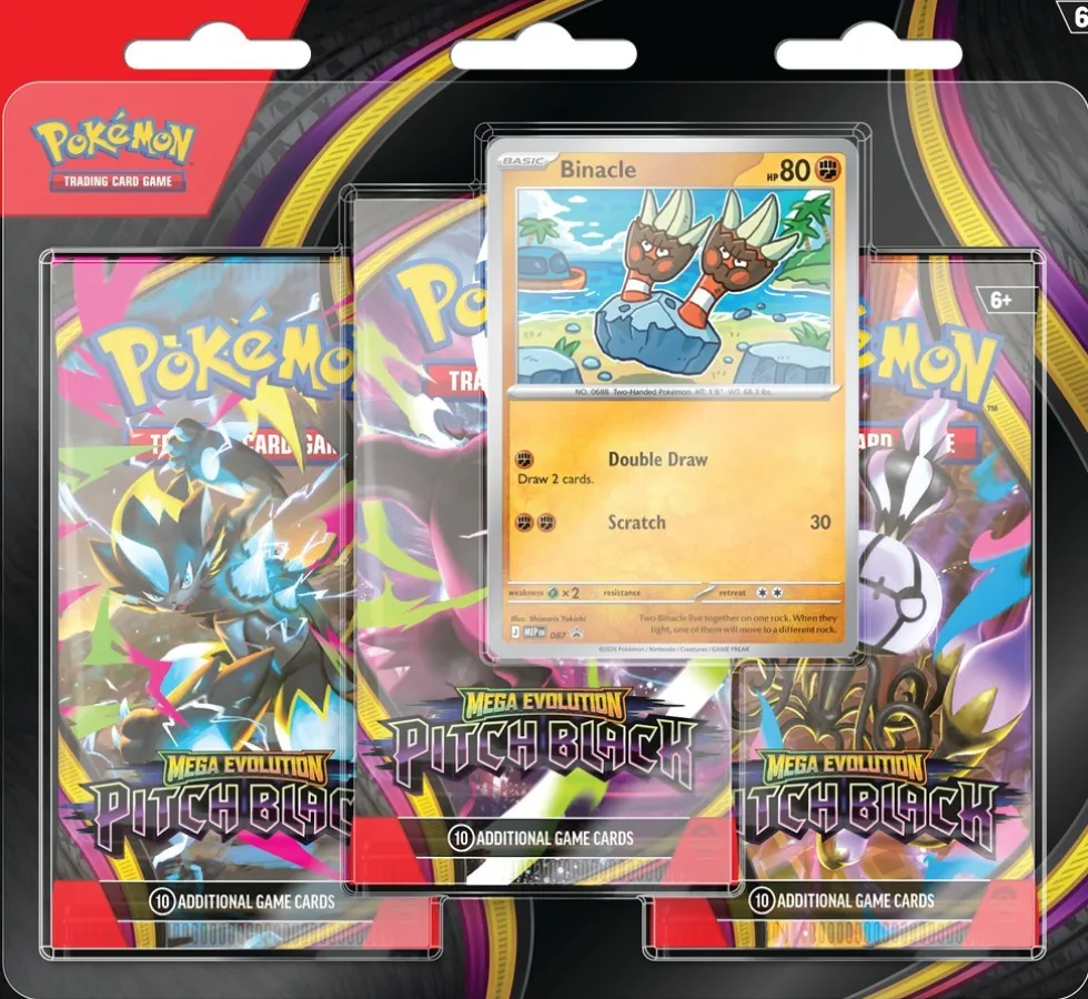 Pokémon TCG: Mega Evolution - Pitch Black - 3-Pack Blister