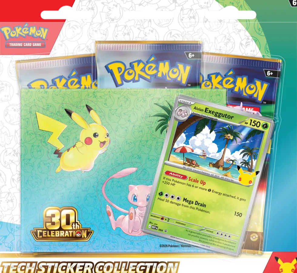 Pokémon TCG: 30th Celebration - Tech Sticker Collection - Alolan Exeggutor