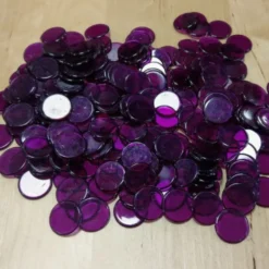 Przezroczyste krążki 20mm - fioletowy (100 szt.)