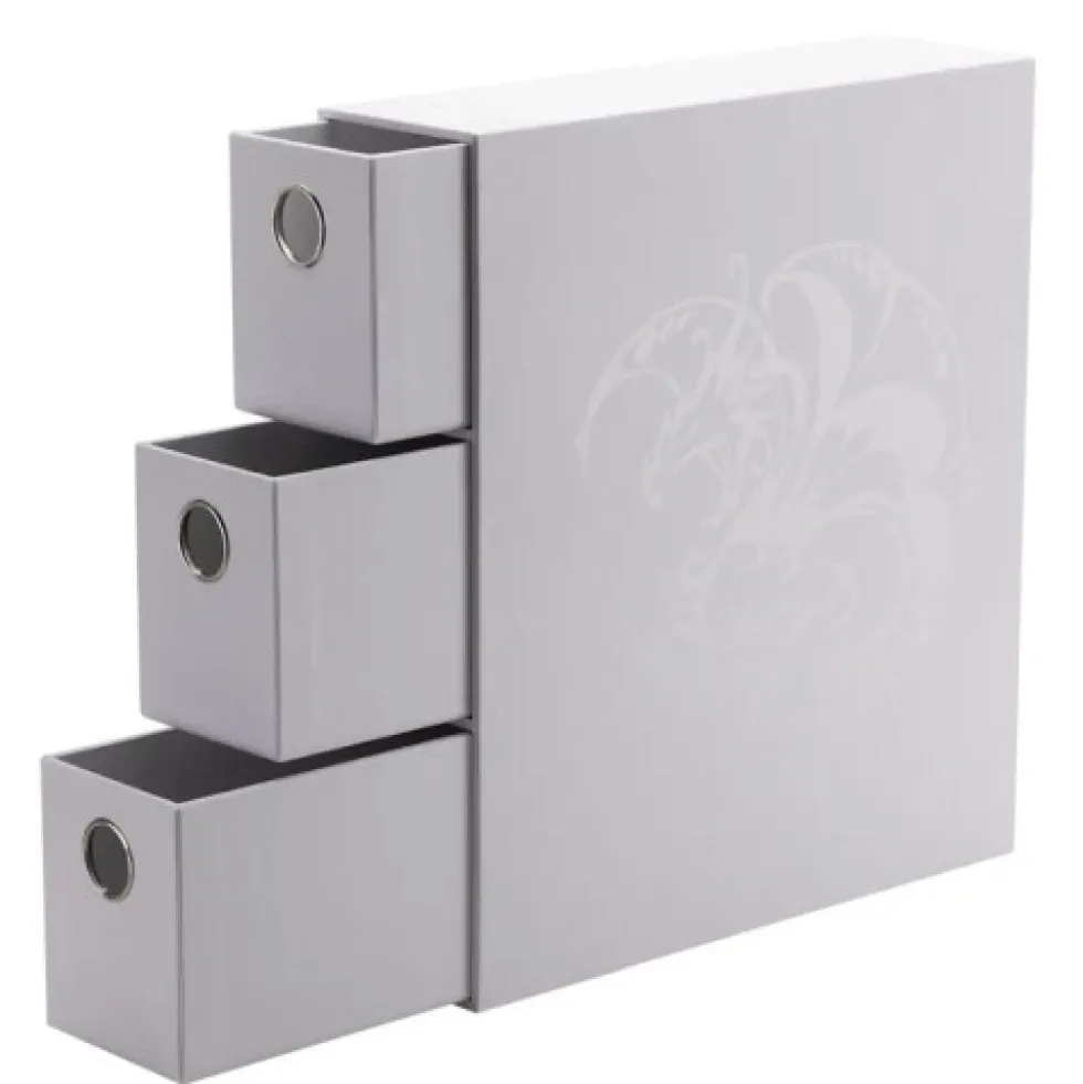 Pudełko Dragon Shield Fortress Card Drawers - białe