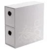 Pudełko Dragon Shield Fortress 2-Card Drawers Vertical - Białe