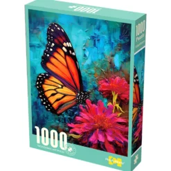 Puzzle 1000 Butterfly Sniffing Flowers