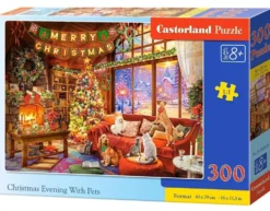 Puzzle 300 Christmas Evening With Pets