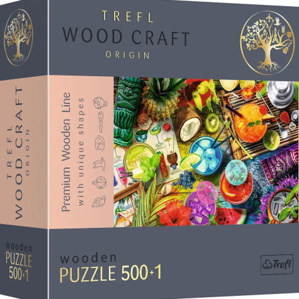 Puzzle drewniane 500+1 - Kolorowe koktajle