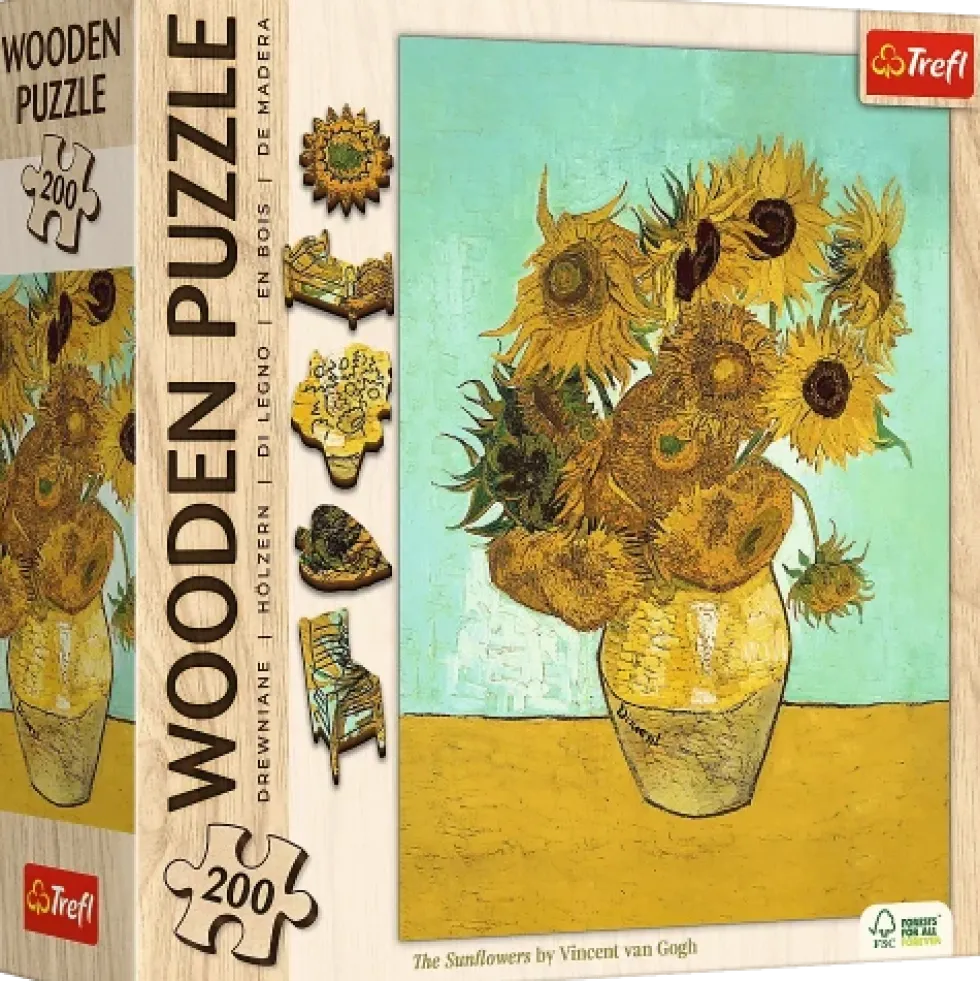 Puzzle drewniane 200 - Słoneczniki, Vincent van Gogh