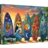 Puzzle 400 Flamingo - Letnia przygoda na fali
