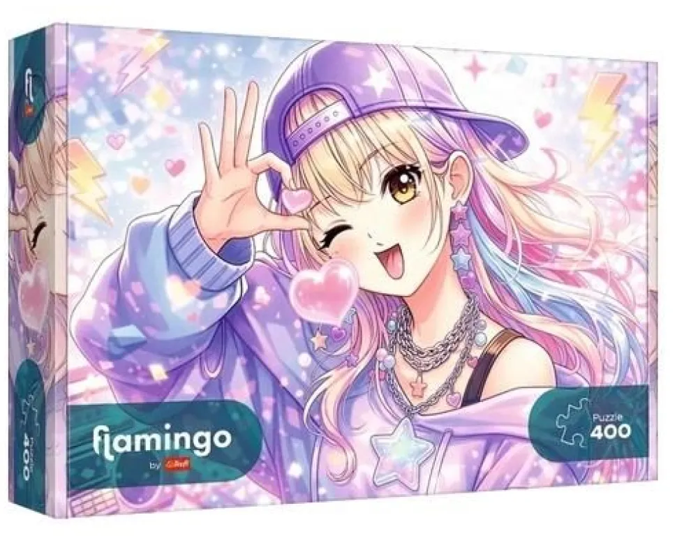 Puzzle 400 Flamingo - Pastelowy urok