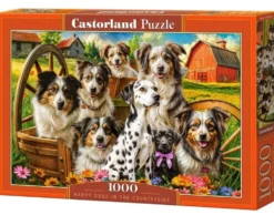 Puzzle 1000 Happy Dogs In The Countryside