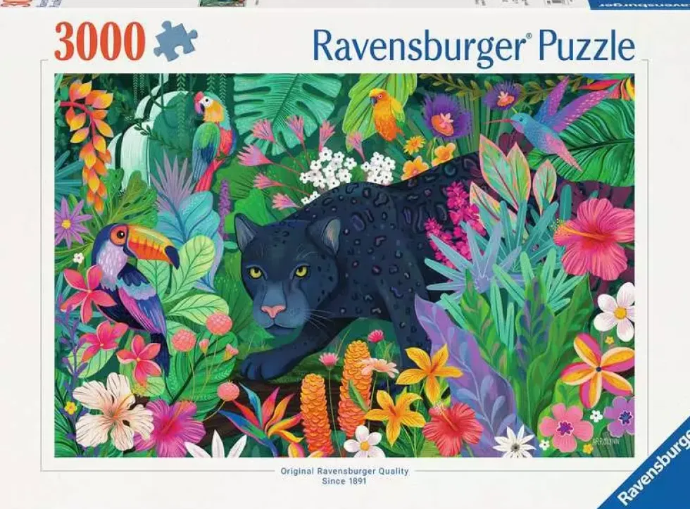 Puzzle 3000 Panther in the Blooming Jungle
