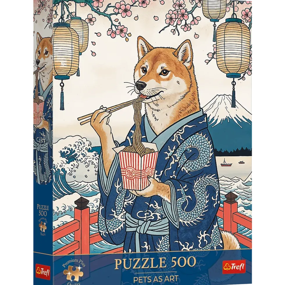 Puzzle 500 Pets as Art - Makaronowa medytacja Shiby