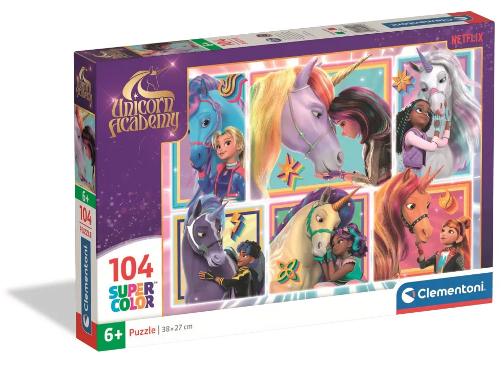 Puzzle 104 Supercolor. Unicorn Academy