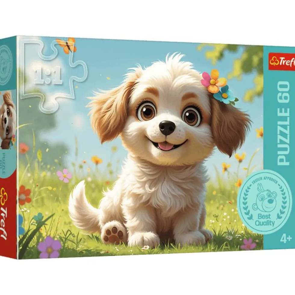 Puzzle 60 Szczeniaczkiem być!