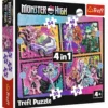 Puzzle 4w1 Elektryzujący dzień Monster High