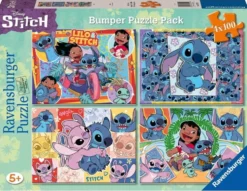 Puzzle 4x100 Disney Stitch