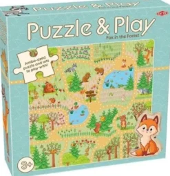 Puzzle z grą: Lis w lesie