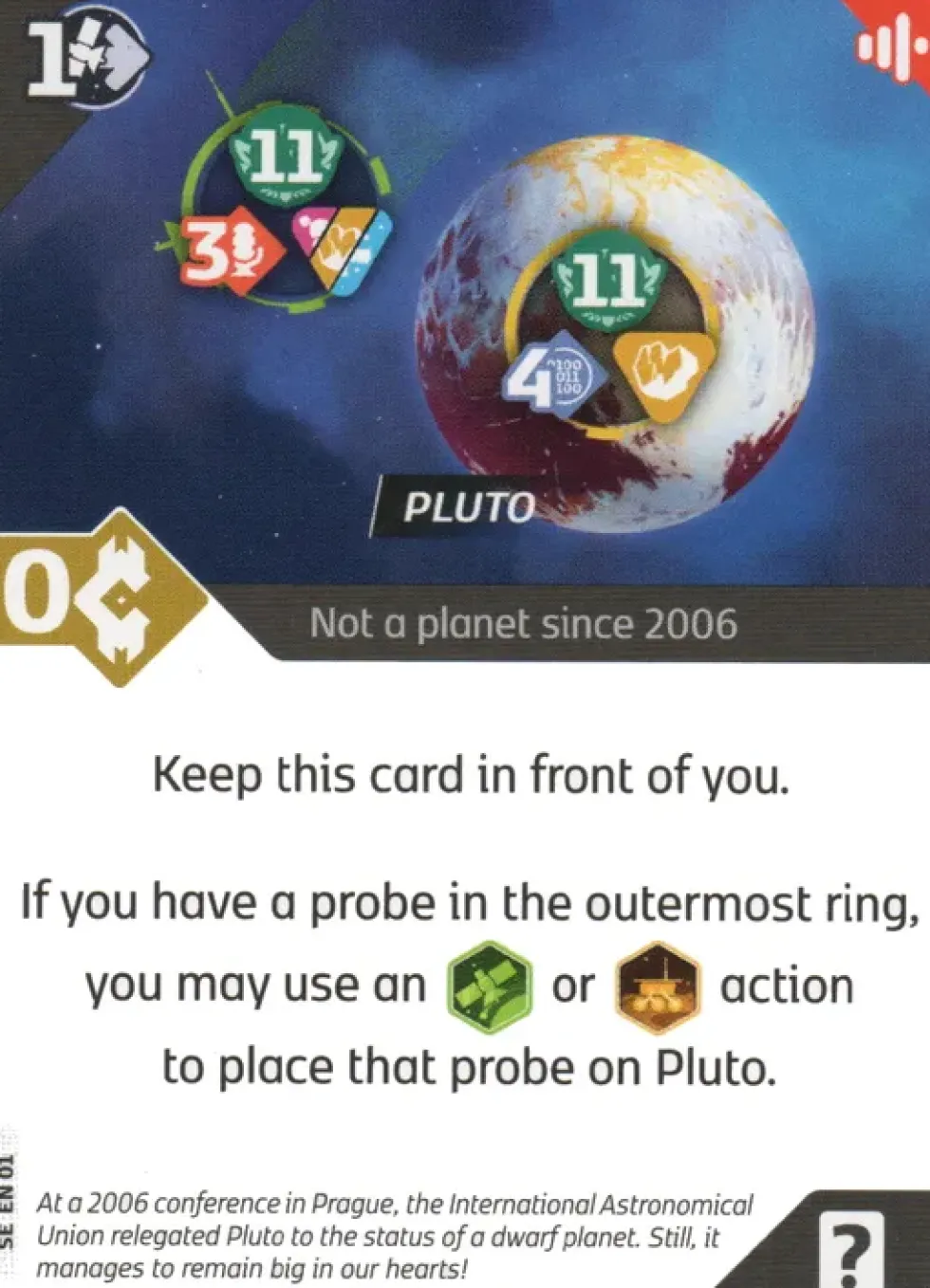 SETI: Search for Extraterrestrial Intelligence - Pluto Promo Card