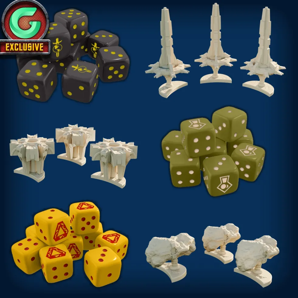 Star Trek Ascendancy: Terran/ Tholian/ Gorn Dice & Starbases