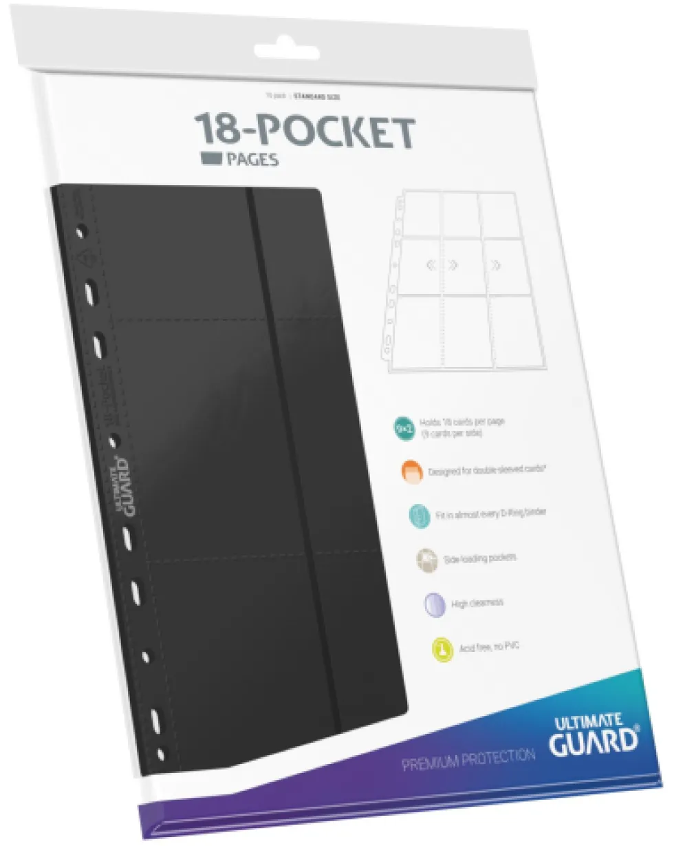 Strona do klasera Ultimate Guard 18-Pocket Side-Loading - 10 sztuk - black