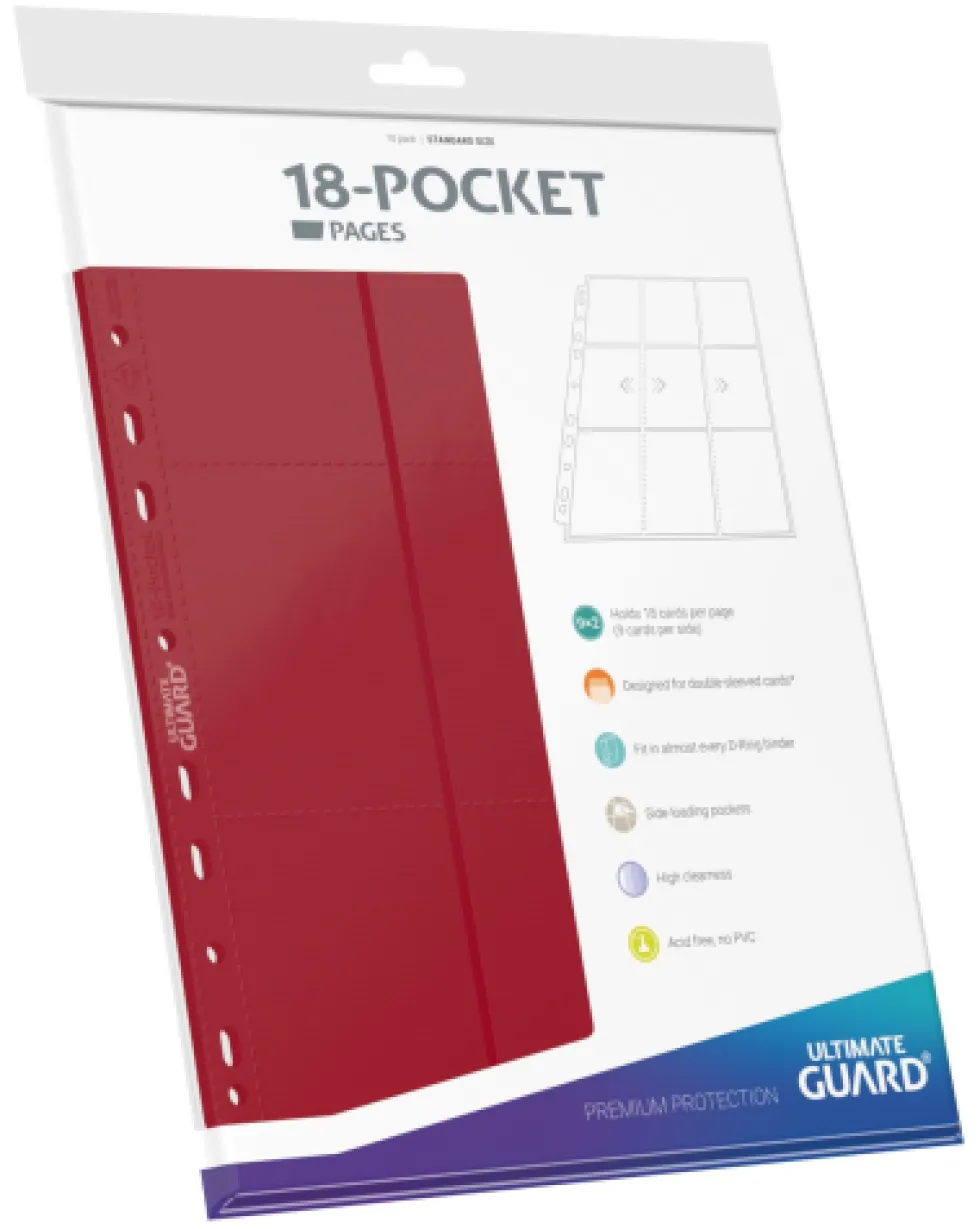 Strona do klasera Ultimate Guard 18-Pocket Side-Loading - red