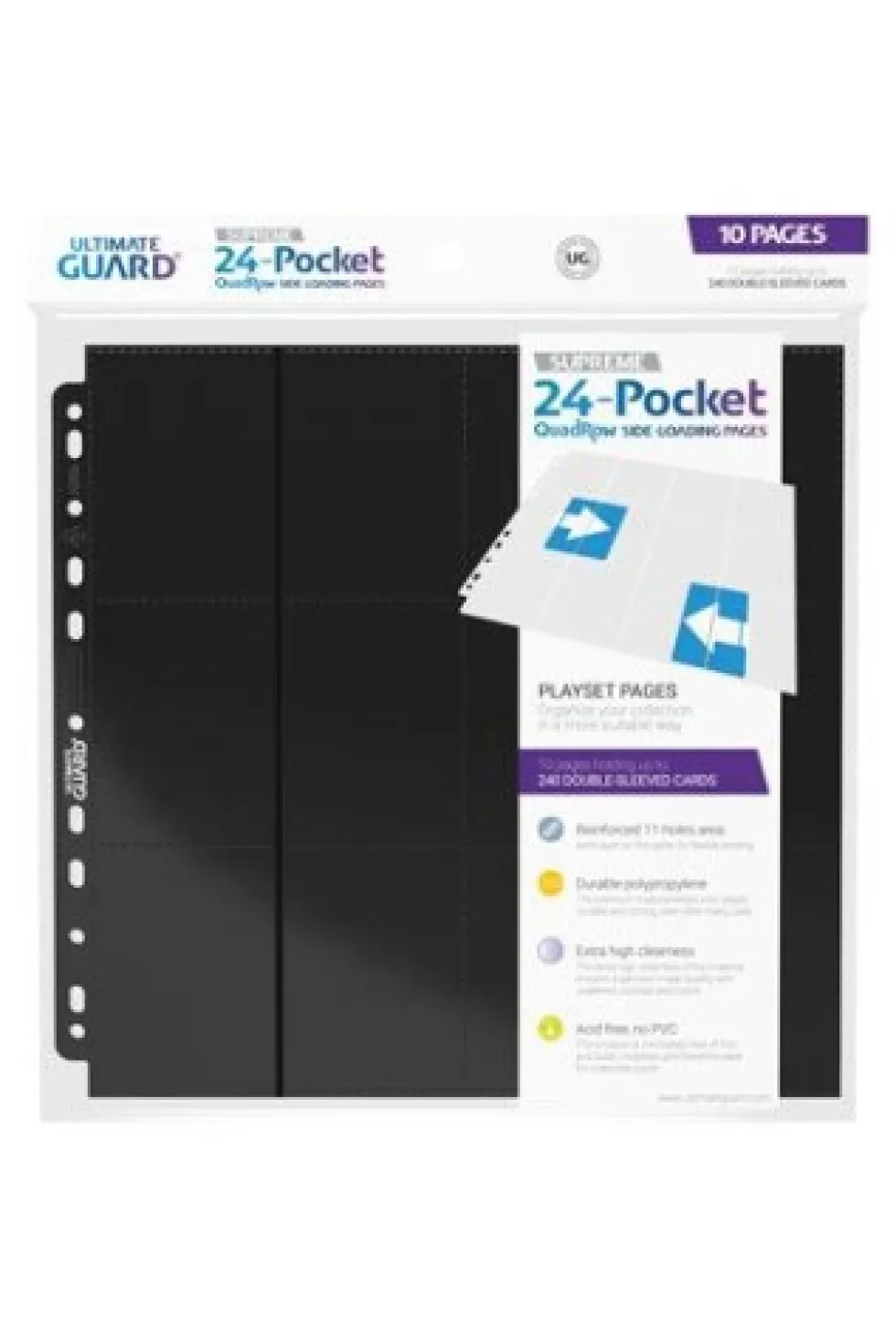 Strona do klasera Ultimate Guard 24-Pocket QuadRow Side-Loading - 10 sztuk - black