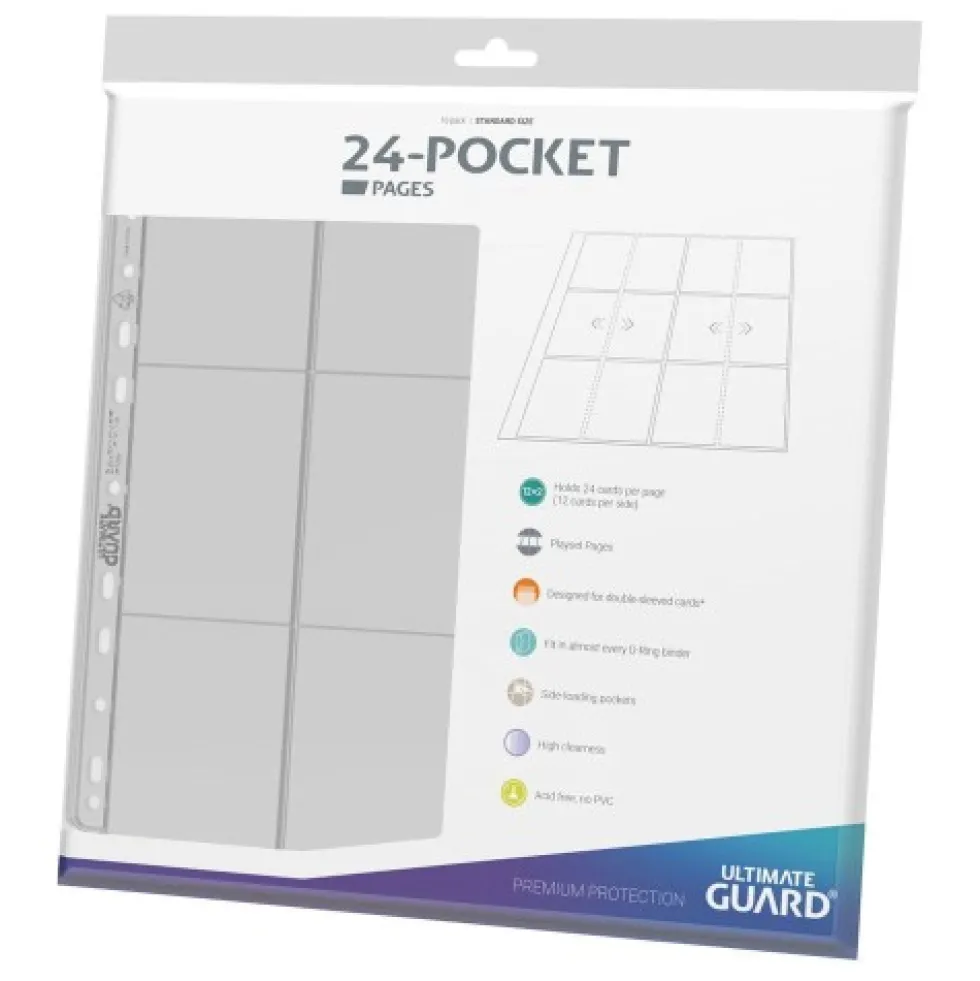 Strona do klasera Ultimate Guard 24-Pocket QuadRow Side-Loading - 10 sztuk - clear