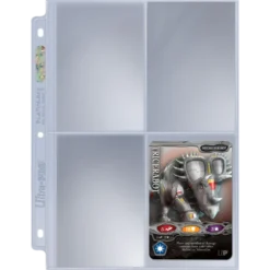 Strona do klasera Ultra-Pro Platinum Series 4 kieszenie na karty Jumbo (89x127 mm)