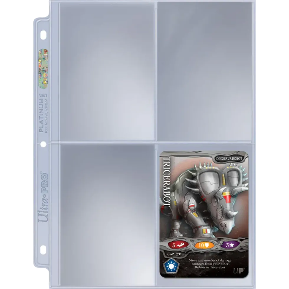Strona do klasera Ultra-Pro Platinum Series 4 kieszenie na karty Jumbo (89x127 mm)