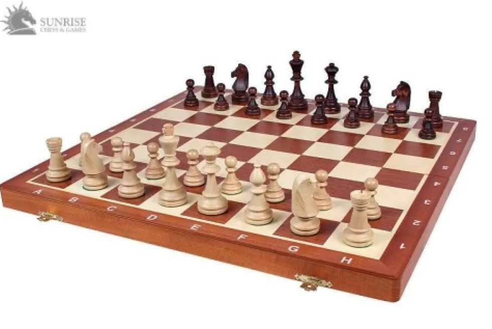 Szachy Turniejowe nr 6 (54 cm) - Intarsjowane
