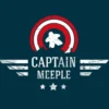 T-shirt: Captain Meeple navy - damski L