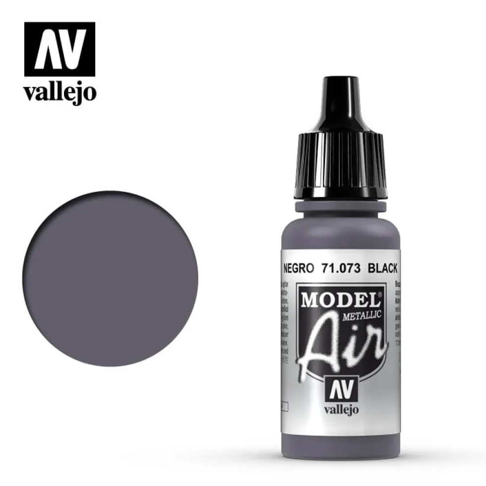 Vallejo: Model Air - Black (Metallic) 17 ml