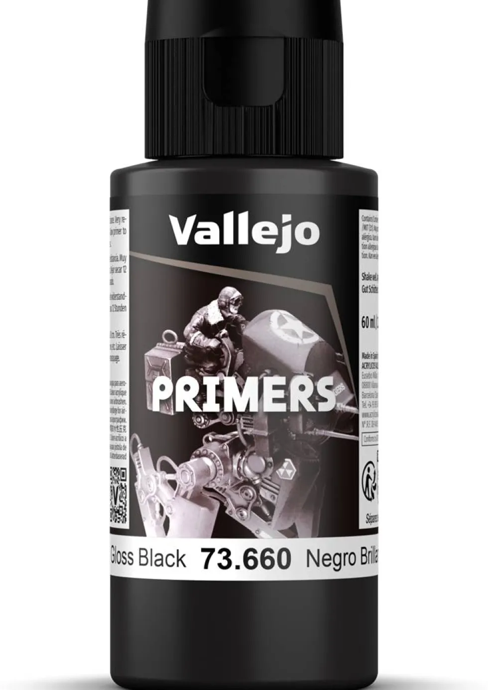 Vallejo: Surface Primer - Gloss Black 60ml