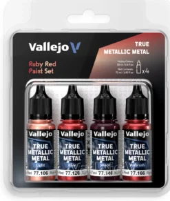 Vallejo: True Metallic Metal - Ruby Red Paint Set