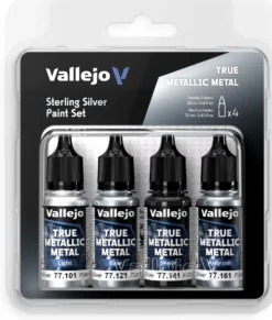 Vallejo: True Metallic Metal - Sterling Silver Paint Set