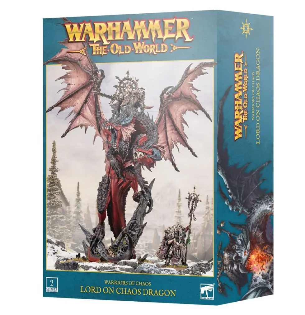 Warriors of Chaos: Lord/Sorcerer on Chaos Dragon (Warhammer: The Old World)
