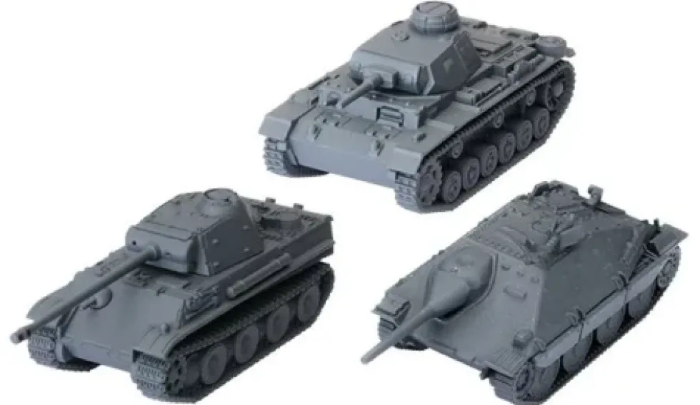 World of Tanks: Gra Figurkowa - German Tank Platoon (Panzer III J, Panther, Jagdpanzer 38t)