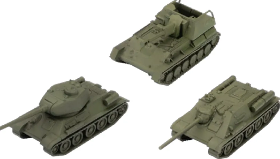 World of Tanks: Gra Figurkowa - Soviet - Tank Platoon (T-34-85, SU-76M, SU-85)