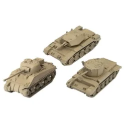 World of Tanks: Gra figurkowa - U.K. Tank Platoon (Crusader, Sherman VC Firefly, Challenger)