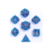 Zestaw kości: Dragon's Hymn Hollow Metal - Blue