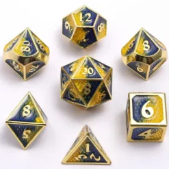 Zestaw kości: Metal Mini Behemoth - Gold w/Yellow&Blue