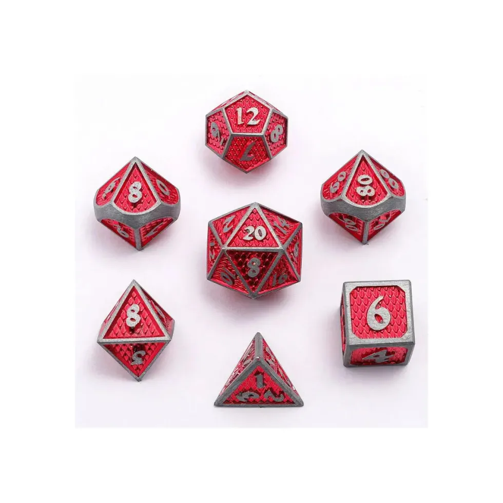 Zestaw kości: Mini Behemoth Metal - Brushed Red