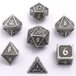 Zestaw kości: Solid Metal Mini Behemoth - Brushed Silver